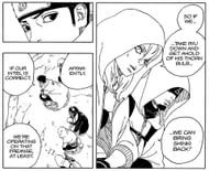 Konohamaru, Yodo, and Araya as seen in Boruto: Two Blue Vortex chapter 17 (Image via Shueisha)